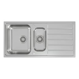 Carysil SD150 1.5 Bowl Stainless Steel Inset Kitchen Sink  1001mm x 417mm