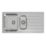 Carysil SD150 1.5 Bowl Stainless Steel Inset Kitchen Sink  1001mm x 417mm