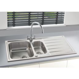 Carysil SD150 1.5 Bowl Stainless Steel Inset Kitchen Sink  1001mm x 417mm