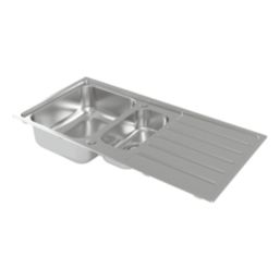 Carysil SD150 1.5 Bowl Stainless Steel Inset Kitchen Sink  1001mm x 417mm