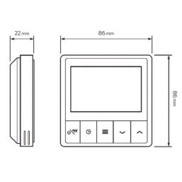 JG Underfloor JGSTATRF4BBL Wireless RF Programmable Thermostat Black 240V
