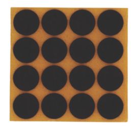 Fix-O-Moll Brown Round Self-Adhesive Felt Gliders 22mm x 22mm 48 Pack