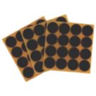 Fix-O-Moll Brown Round Self-Adhesive Felt Gliders 22mm x 22mm 48 Pack