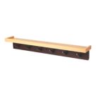 Essentials 6-Hook Rail Pine 630mm x 90mm