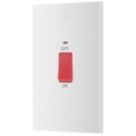 British General 900 Series 45A 2-Gang DP Cooker Switch White with Neon