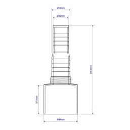 McAlpine WMF3 Straight Nozzle 1 1/2" White 45mm