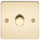 Knightsbridge  1-Gang 2-Way LED Intelligent Dimmer Switch  Polished Brass