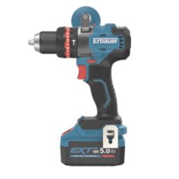 Erbauer ERI1107COM 18V 2 x 5.0Ah Li-Ion EXT Brushless Cordless Combi Drill