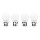 Essentials  B22 Mini Globe LED Light Bulb  250lm 2.2W 4 Pack