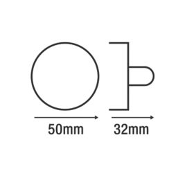 Smith & Locke  Standard Thumbturn Set Chrome / Black 50mm