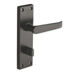 Designer Levers Victorian Fire Rated Long Straight Lever Bathroom Door Handle Pair Matt Black