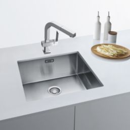 Franke Bari 1 Bowl  Brushed Stainless Steel Kitchen Sink 540mm x 450mm