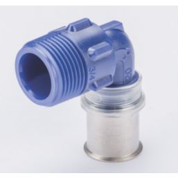 Wavin Tigris  Multi-Layer Composite Press-Fit Adapting 90° BSP Male Elbows 0.75" x 20mm 10 Pack