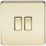 Knightsbridge  10AX 2-Gang 2-Way Light Switch  Polished Brass