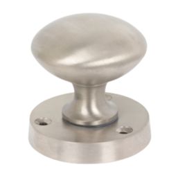 Essentials Victorian Mortice Knobs 54mm Pair Satin Nickel
