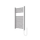Flomasta 700mm x 400mm 512BTU Chrome Flat Electric Towel Radiator