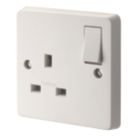 Crabtree Capital 13A 1-Gang DP Switched Plug Socket White