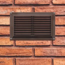 Map Vent Fixed Louvre with Flyscreen Vent Brown 229mm x 152mm