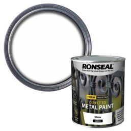 Ronseal 750ml White Gloss Anti Corrosive Metal Paint