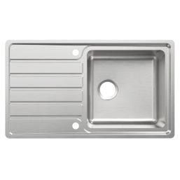 Apollonia 1 Bowl Stainless Steel Reversible Sink & Drainer  864mm x 500mm