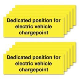 Essentials  EV Dedicated Position Labels 75mm x 25mm 10 Pack