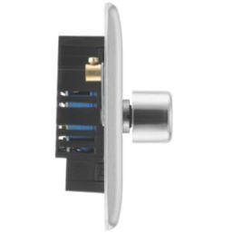 British General Nexus Metal 1-Gang 2-Way LED Dimmer Switch  Brushed Steel