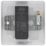 British General Nexus Metal 1-Gang 2-Way LED Dimmer Switch  Brushed Steel