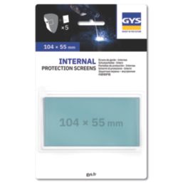 Gys  Welding Helmet Internal Replacement Lenses 55mm x 104mm 5 Pack