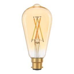 LAP Myko  B22 ST64 LED Virtual Filament Smart Light Bulb 7.3W 806lm
