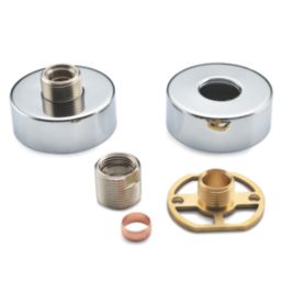 Highlife Bathrooms  Round Shower Brackets Chrome