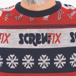 Site Screwfix Christmas Jumper Multi-Coloured X Small 35.5" Chest
