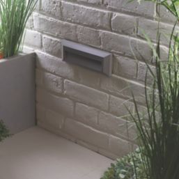Saxby Pilot Outdoor LED Slim-Profile Brick Guide Light Surface-Mounted Grey 2W 65lm