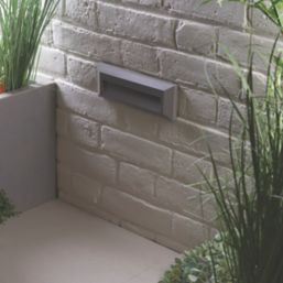 Saxby Pilot Outdoor LED Slim-Profile Brick Guide Light Surface-Mounted Grey 2W 65lm
