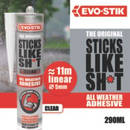 Evo-Stik Sticks Like Sh*t Solvent-Free Grab Adhesive Clear 290ml