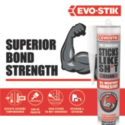 Evo-Stik Sticks Like Sh*t Solvent-Free Grab Adhesive Clear 290ml