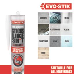 Evo-Stik Sticks Like Sh*t Solvent-Free Grab Adhesive Clear 290ml