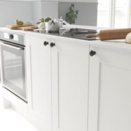 Essentials Chervil Round Cabinet Knob Matt Black 32mm 2 Pieces