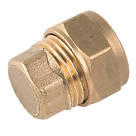 Midbrass  Brass Compression Stop End 1/2" 2 Pack