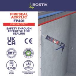 Bostik FP401 Fire Resistant Acrylic Sealant White 310ml