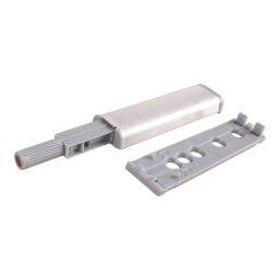 Essentials Bumper Push Cabinet Latches Satin Nickel 80mm x 20mm 2 Pieces