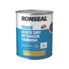 Ronseal 750ml Light Oak Satin Water-Based Interior Wood Varnish