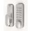 Smith & Locke  Medium Duty Easy Code Change Push-Button Lock with Code-Free Mode 35mm Satin Silver
