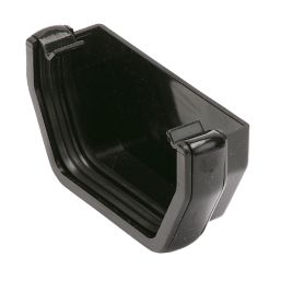 FloPlast  Square External Stop End Black 114mm