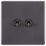 LAP  20A 16AX 2-Gang 2-Way Toggle Switch  Slate Grey