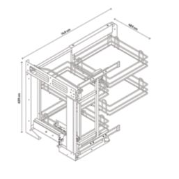 Essentials Anthracite LH Left Hand Corner Pull-Out Storage 800mm