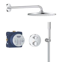 Grohe Precision 310 Round HP Rear-Fed Concealed Chrome Thermostatic Shower System