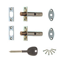 ERA Brass Concealed Door Security Bolts 60mm 2 Pack
