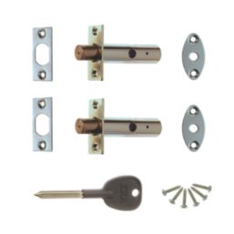 ERA  Brass Concealed Door Security Bolts 78mm Satin 2 Pack