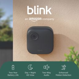 Blink Outdoor 4 Battery-Powered Black Wireless 1080p Indoor & Outdoor Square Smart Cameras 3 Pack