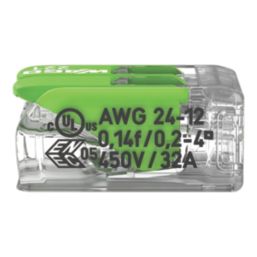 Wago 221-422  32A 2-Way Lever Connectors 100 Pack
